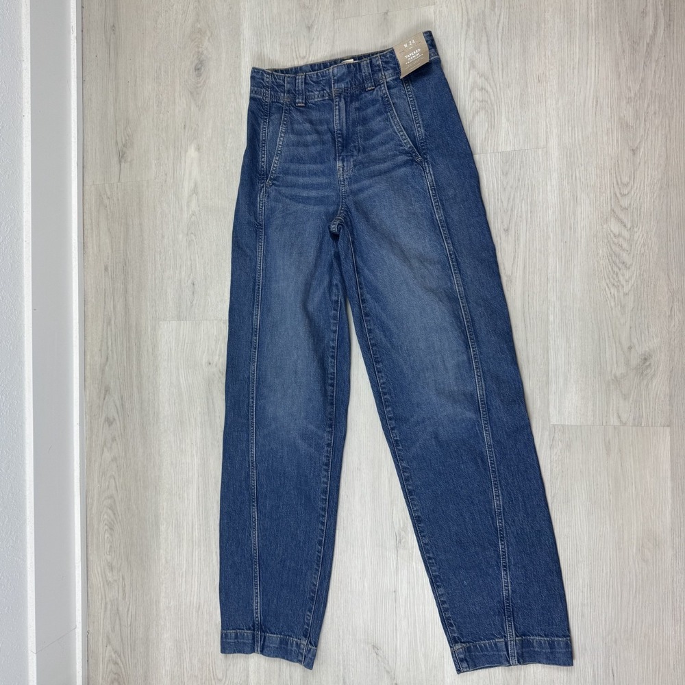 Madewell Tapered Denim Trousers Jeans Womens 24 Concho Wash NS931 - Picture 6 of 9